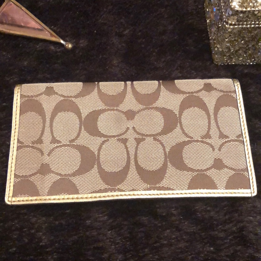 Authentic Coach bi-fold wallet insert